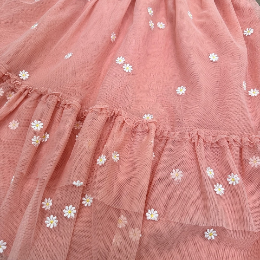 Cat & Jack Coral Dress with Floral Accent - Picture 5 of 5